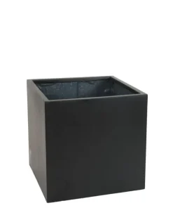 Kubiske firkantede krukker med hjul / Matsort - 40cm+50cm+60cm
