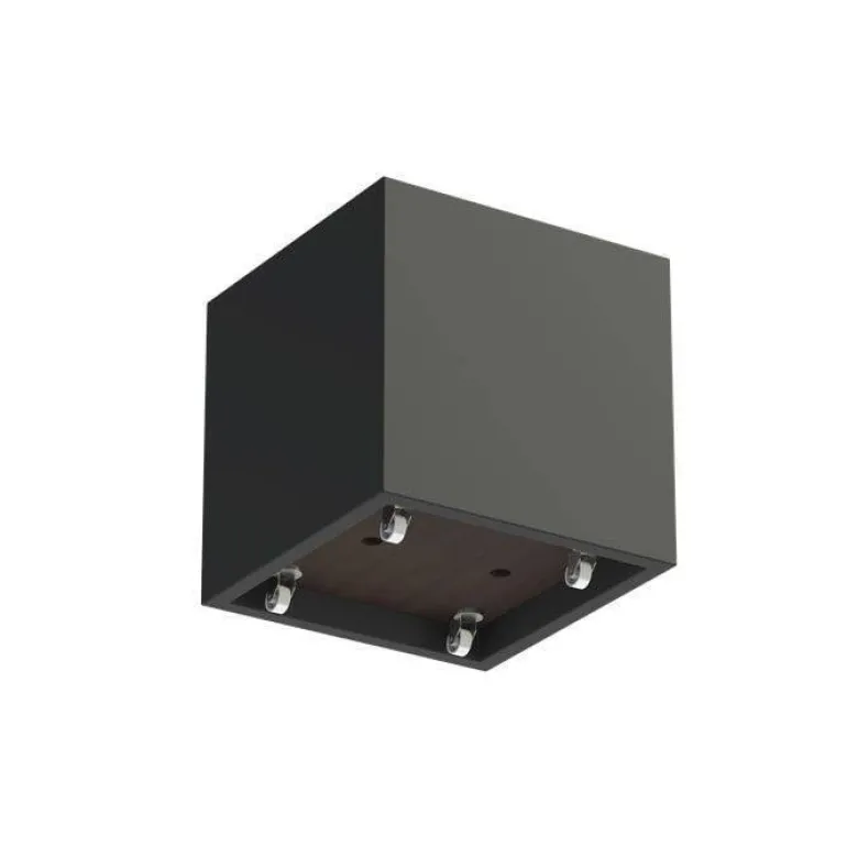 Kubiske krukker i glasfiber / polyester med hjul - 50x50 + 60x60 + 70x70 - 3str