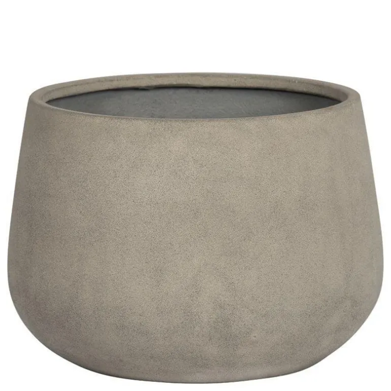 Lav sand / beige krukke H.40xØ.56cm - M/U Hjulsæt