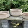 Lave runde Terracotta krukker i lys choko farve - Sæt 3stk