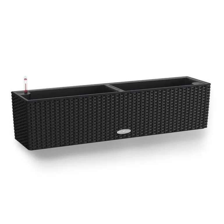Lechuza altankasse med selvvanding / Balconera Cottage Polyrattan - 6 farver