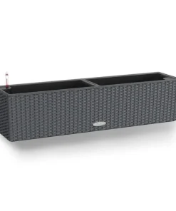 Lechuza altankasse med selvvanding / Balconera Cottage Polyrattan - 6 farver
