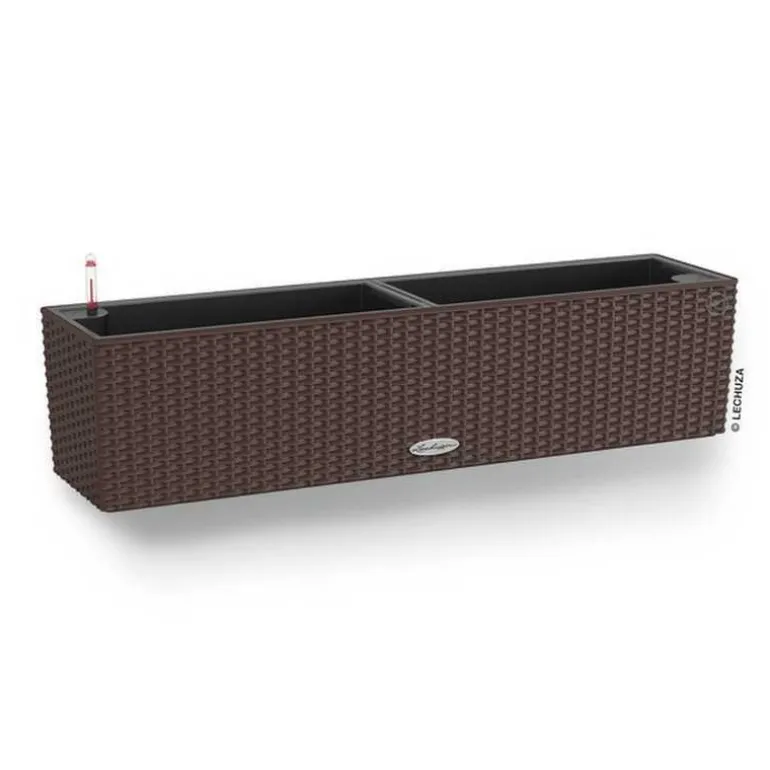 Lechuza altankasse med selvvanding / Balconera Cottage Polyrattan - 6 farver