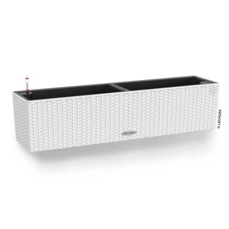 Lechuza altankasse med selvvanding / Balconera Cottage Polyrattan - 6 farver
