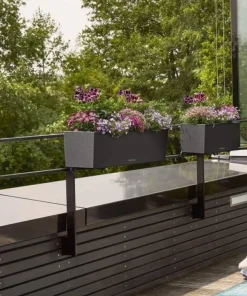 Lechuza blomsterkasse / altankasse Stone / selvvanding - 4 farver