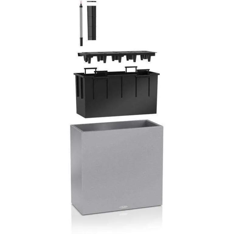 Lechuza Canto Stone Struktur - Plantekummer med selvvanding - 3 farver - M/U Hjul