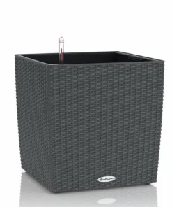 Lechuza Cube Cottage / Polyrattan - grafit-antrazit-sand-lysegrå - 40x40cm+50x50cm