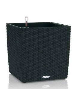 Lechuza Cube Cottage / Polyrattan - grafit-antrazit-sand-lysegrå - 40x40cm+50x50cm