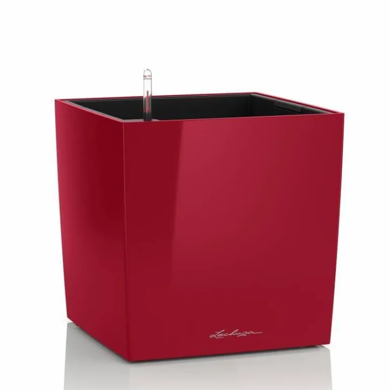 Lechuza Cube Premium med selvvanding - 30cm + 40cm + 50cm - 6 farver - M/U Hjul