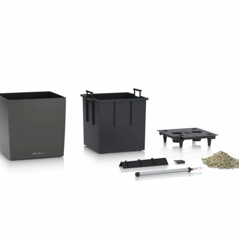 Lechuza Cube Premium med selvvanding - 30cm + 40cm + 50cm - 6 farver - M/U Hjul