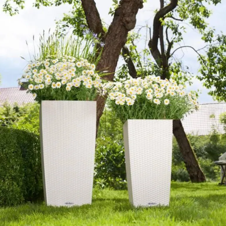 Lechuza Cubico Cottage / Polyrattan - grafit-hvid-sand-grå-antrazit-mokka - H.56 + H.75