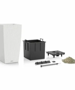 Lechuza Cubico Cottage / Polyrattan - grafit-hvid-sand-grå-antrazit-mokka - H.56 + H.75