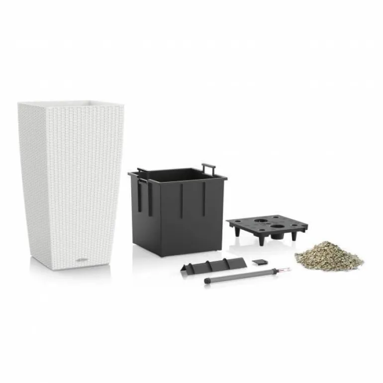Lechuza Cubico Cottage / Polyrattan - grafit-hvid-sand-grå-antrazit-mokka - H.56 + H.75