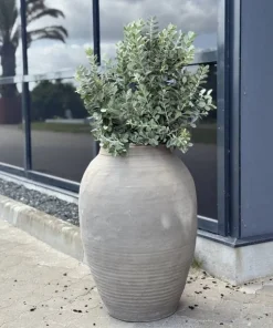 Liao He Vintage Pot - Gråtonet krukke
