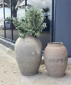 Liao He Vintage Pot - Gråtonet krukke