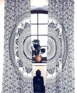 Mandala gardiner med print - 2 modeller
