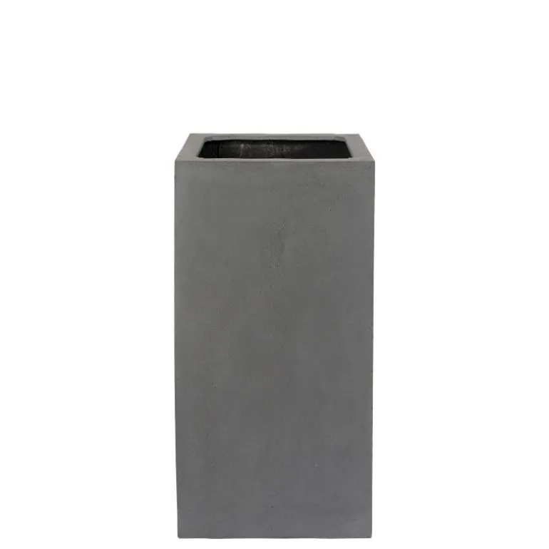Mat krukke i sort eller grå fiberstone glasfiber - H.60cm + H.80cm + H.100cm