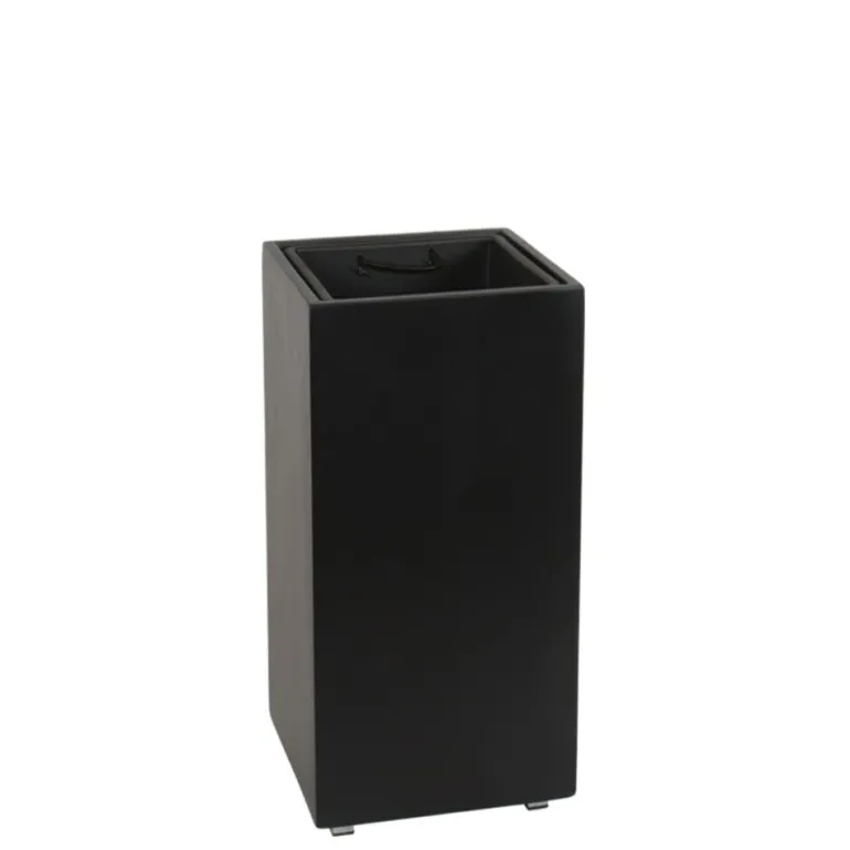 Matsort Krukke med planteindsats - H.60cm + H.80cm - m/u hjul