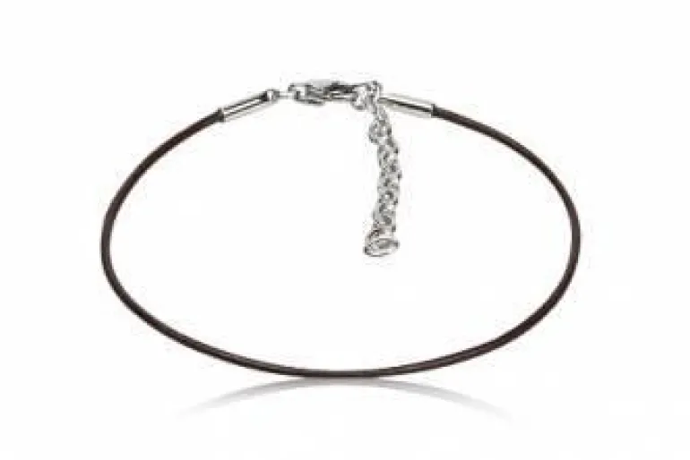 1mm Mokka læderarmbånd med stål lås