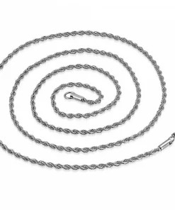 2,5mm snoet rope stålhalskæde - 60cm