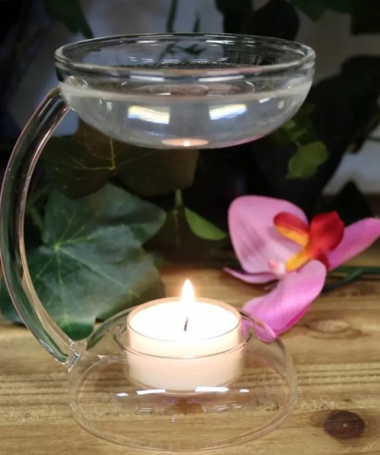 Oliebrænder i glas / Aromalysestage til olier