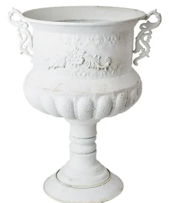 PALLETILBUD - Store pokaler / skjulere med ornament og ører - antik guld / antik sølv / antik hvid