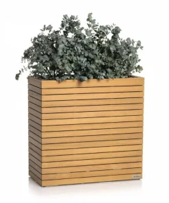 Plantekasser i Eukalyptus Træ Med Selvvanding - M/U Hjul
