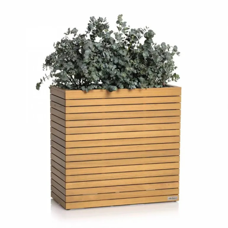 Plantekasser i Eukalyptus Træ Med Selvvanding - M/U Hjul