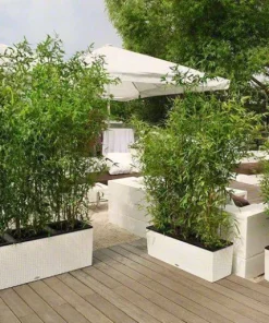 Polyrattan plantekasser med selvvanding og indsatse - OUTLET - 4stk på palle