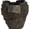 ROCA Plantepotte i antik guld med cubes - 55x55cm
