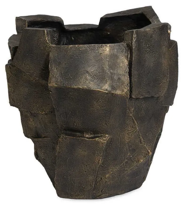 ROCA Plantepotte i antik guld med cubes - 55x55cm