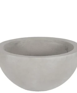 Rund lav fiber krukke / Plante bowle / sort + sandgrå