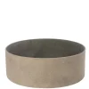 Rund lav vandtæt plantepotte Ø.30 cm - sand + sort + grå