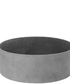 Rund lav vandtæt plantepotte Ø.30 cm - sand + sort + grå