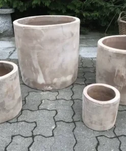 Runde elegante Terracotta krukker