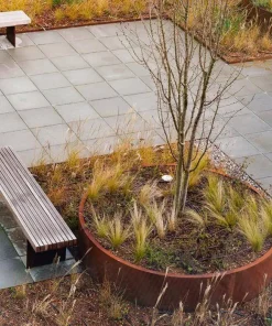 Runde højbede i cortenstål - Op til Ø.200cm - UDEN BUND