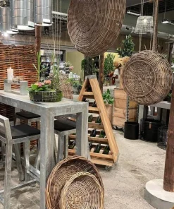 Runde rattan bakker / fade / bowler - sæt 4stk op til Ø.110cm