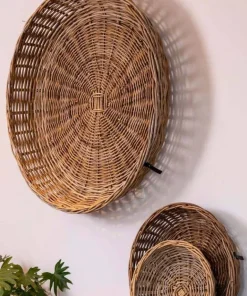 Runde rattan bakker / fade / bowler - sæt 4stk op til Ø.110cm