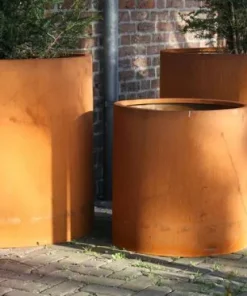 Runde rust krukker - Ø.60 + Ø.80 + Ø.100 + Ø.120 - MED BUND