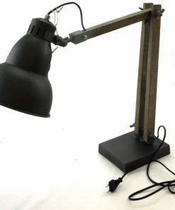 Rustik bordlampe i træ