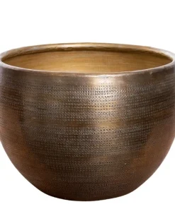 Rustik Polaris metal hammered gold plantepotte - 3 str.