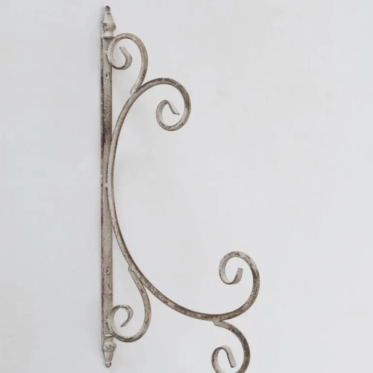 Salerno vægkrog i antik hvid rust - 45cm - 2 modeller