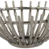 Skål / Frugtfad med stænger i rå aluminium - Ø.35cm