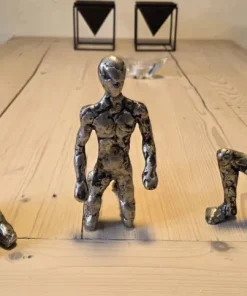 Skulpturer i rå aluminium - 3stk