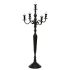 Sort gulvlysestage - 5-armet - 105cm kandelaber