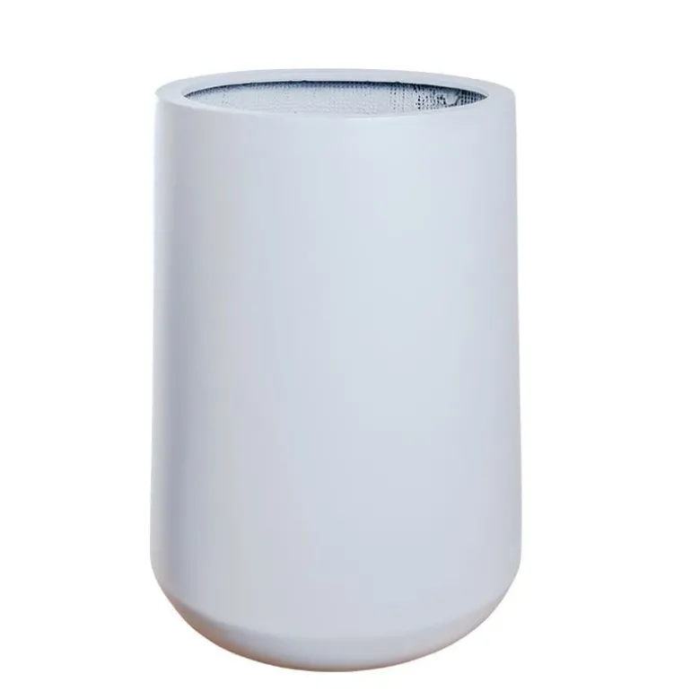 Sort, Hvid eller Grå krukke i mat fiberstone - H.53cm + H.65cm