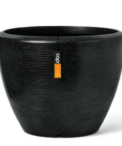 Sort konisk krukke granite black rib - Livstidsgaranti - Op til Ø.156cm