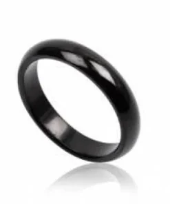 Sort Stålfingerring / 5mm