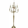 Stor 9 armet gulvlysestage guld / alu - 180cm