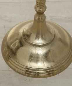 Stor 9 armet gulvlysestage guld / alu - 180cm